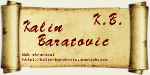 Kalin Baratović vizit kartica